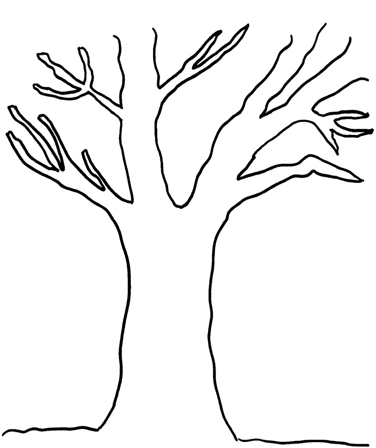 Tree With Leaves Black And White Clipart & Free Clip Art.