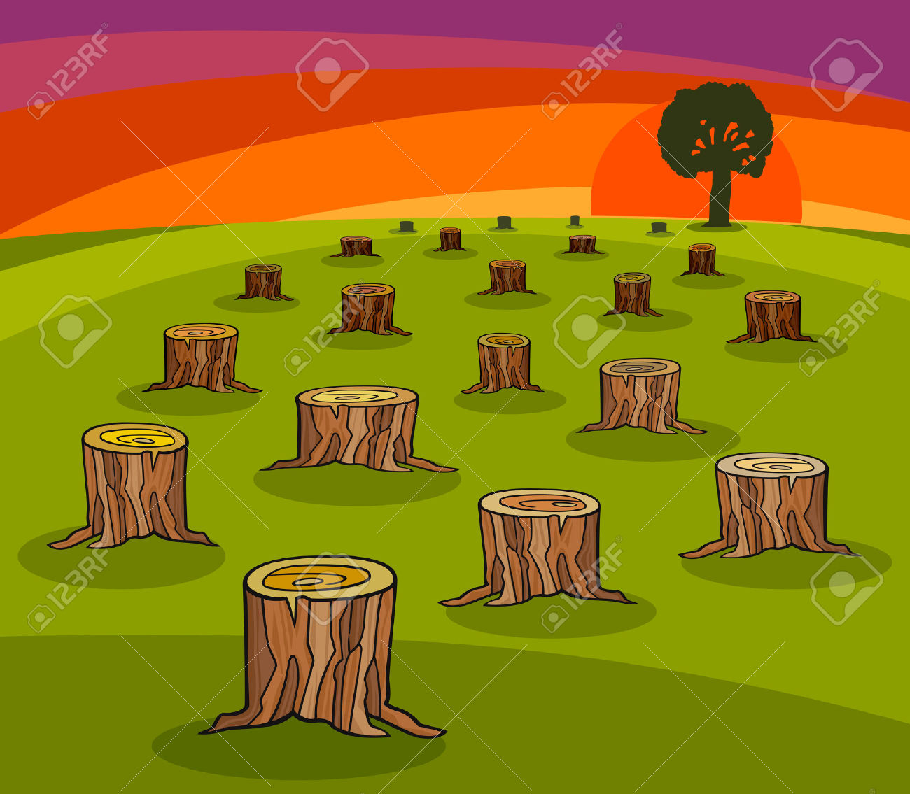 Tree damage clipart.