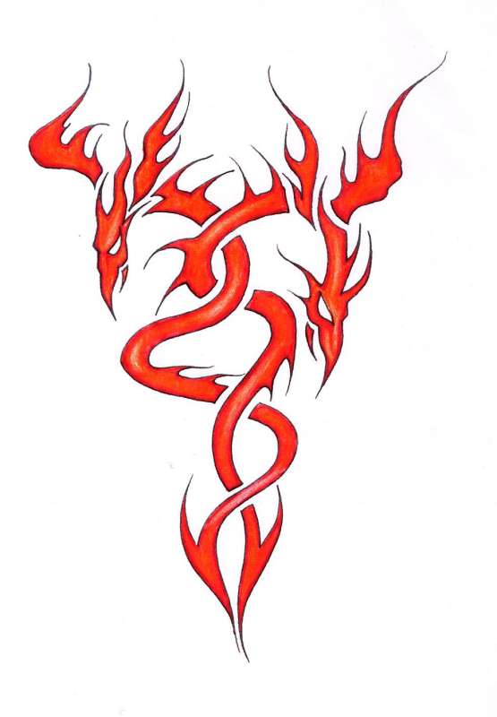 Tribal flame clipart.