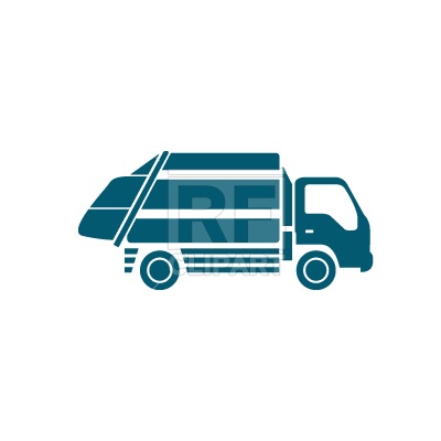 Garbage Truck silhouette Vector Image #194.