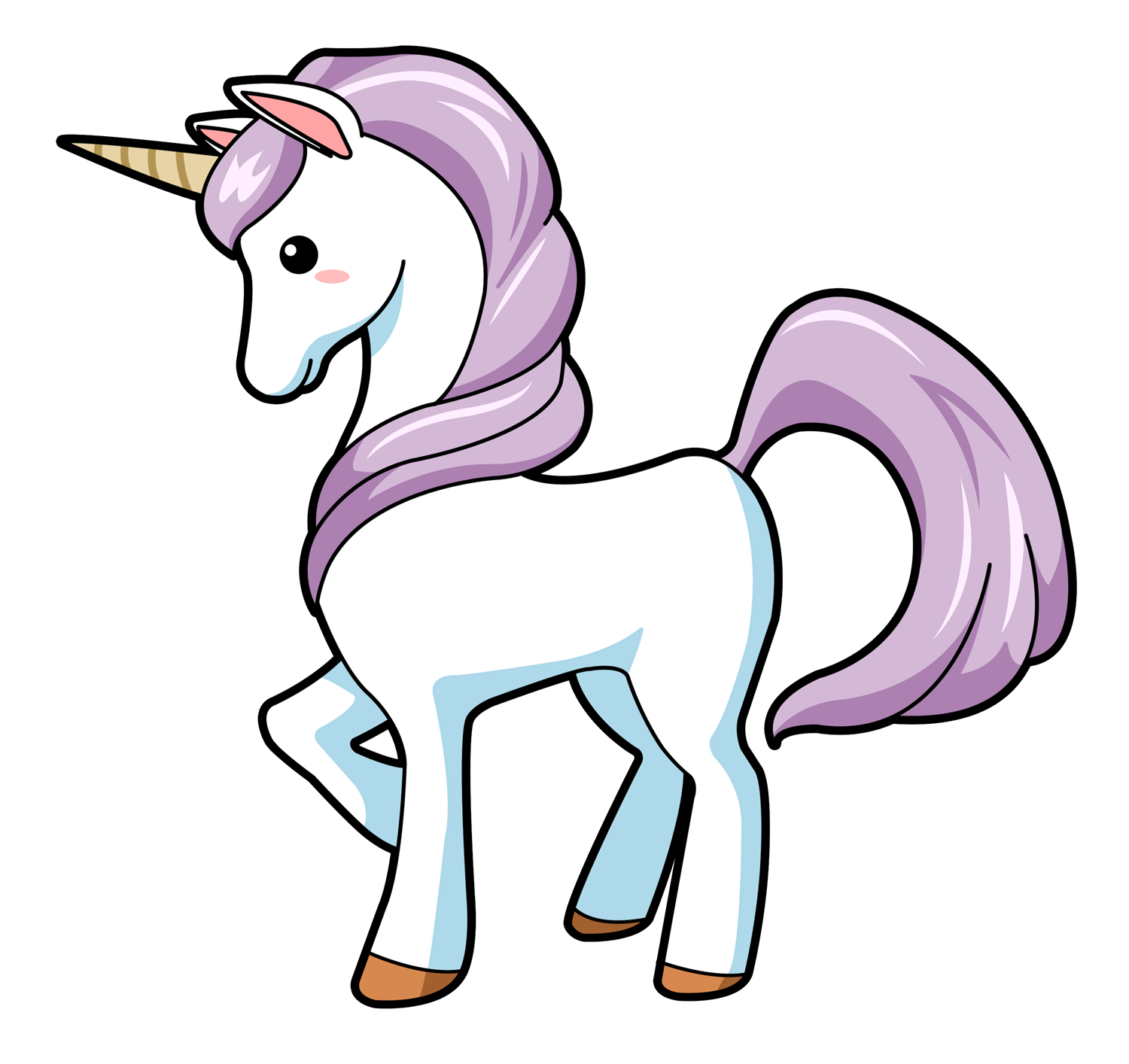 Unicorn Clipart Black And White.