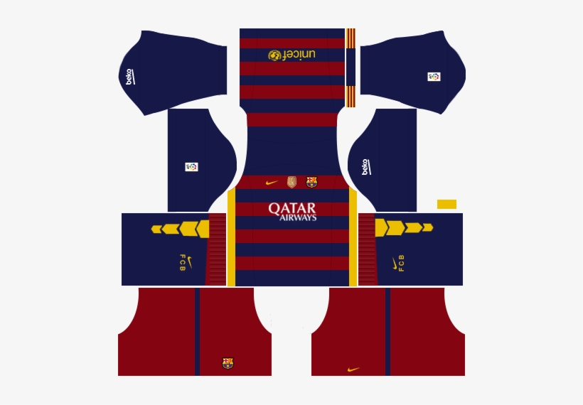 Kit Barcelona Dls16 Uniforme Casa 15.