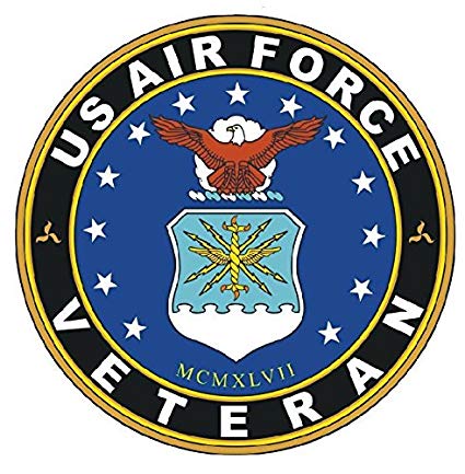 US Air Force Veteran car Sticker.