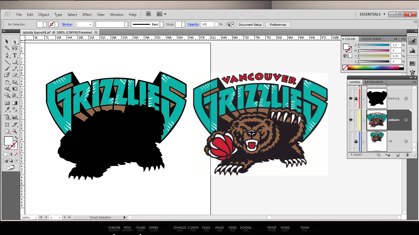 Vancouver Grizzlies Logo Remake.