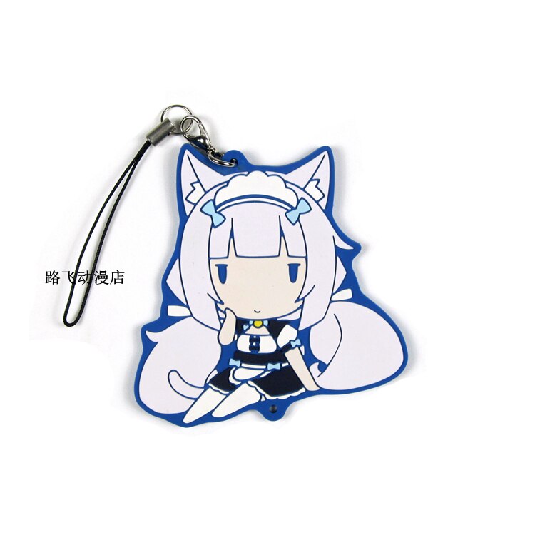 Anime Model NEKOPARA Rubber Keychain Chocolat Vanilla.