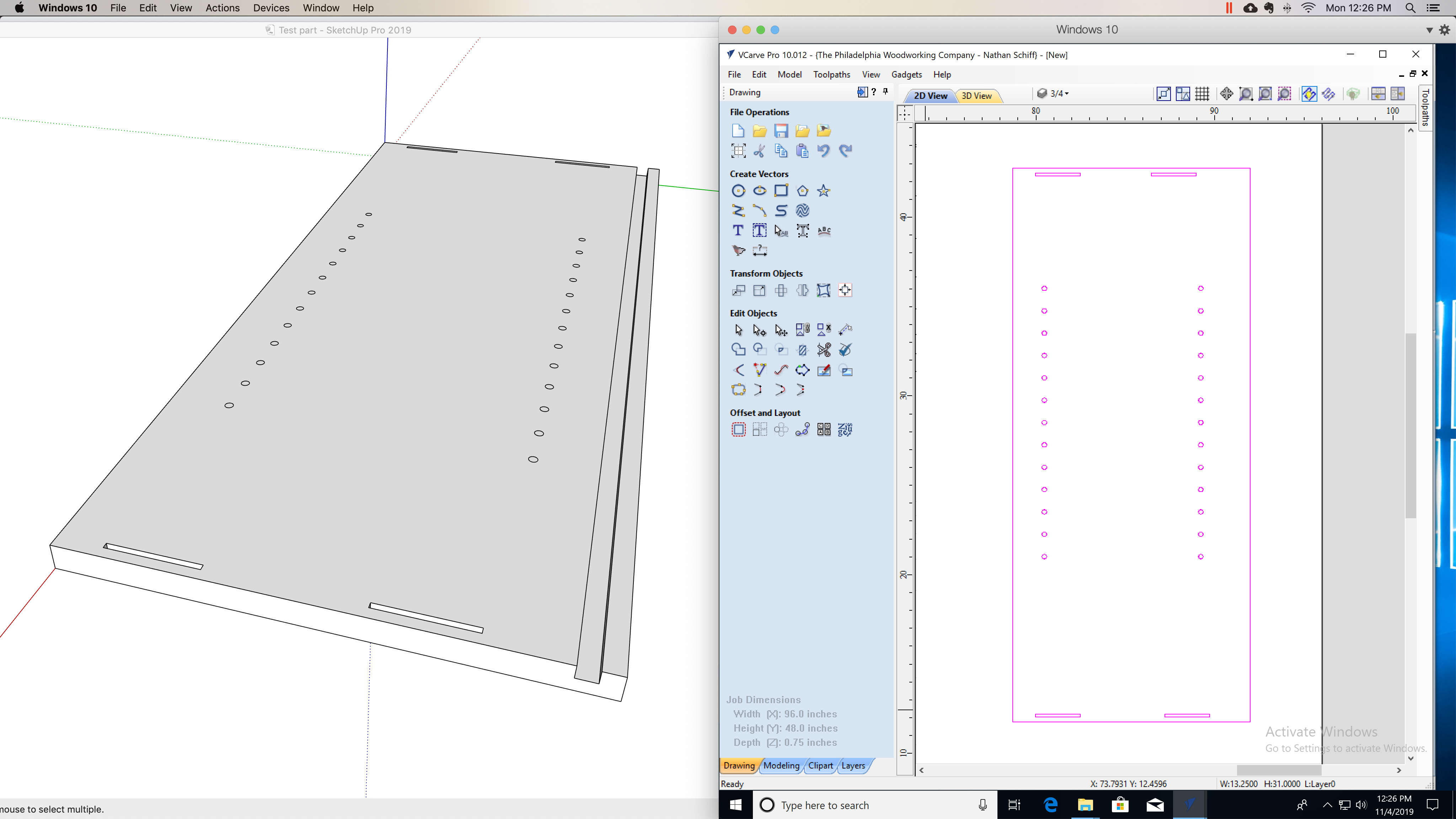 SketchUp import to VCarve problem.