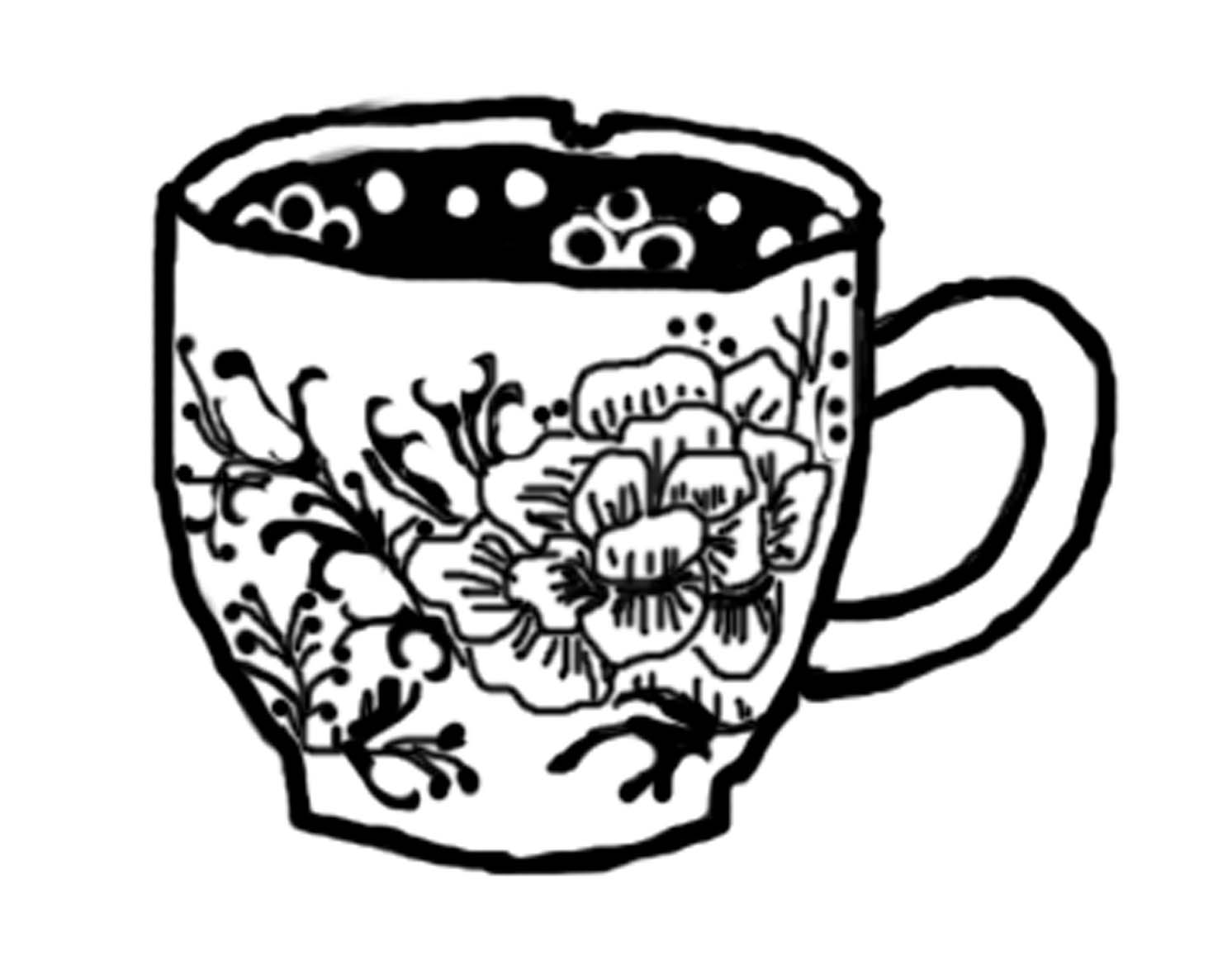 Victorian Teacup Drawing at PaintingValley.com.