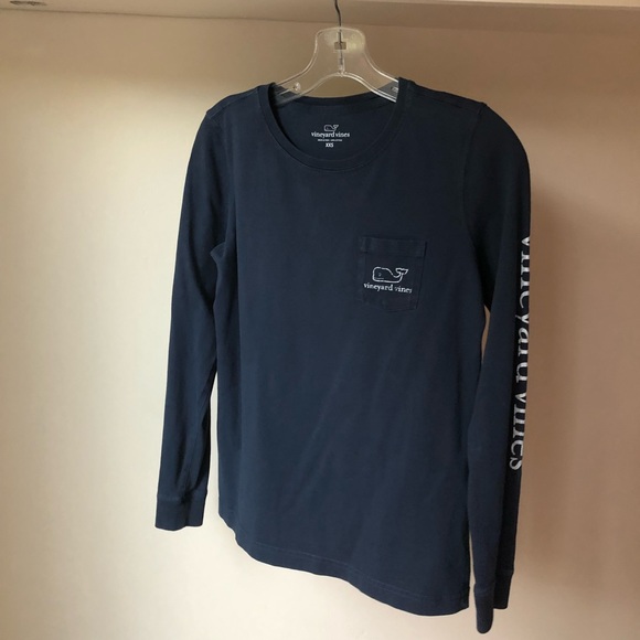 Navy Blue Vineyard Vines Logo shirt.