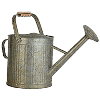 Vintage Galvanised Watering Can transparent PNG.