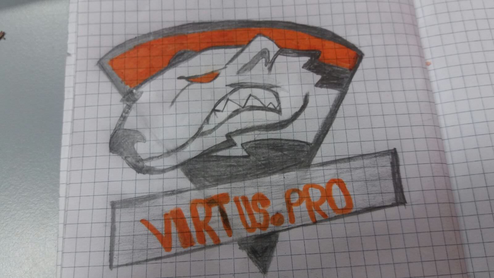 my first time drawing a Virtus.Pro logo I did sometime last.