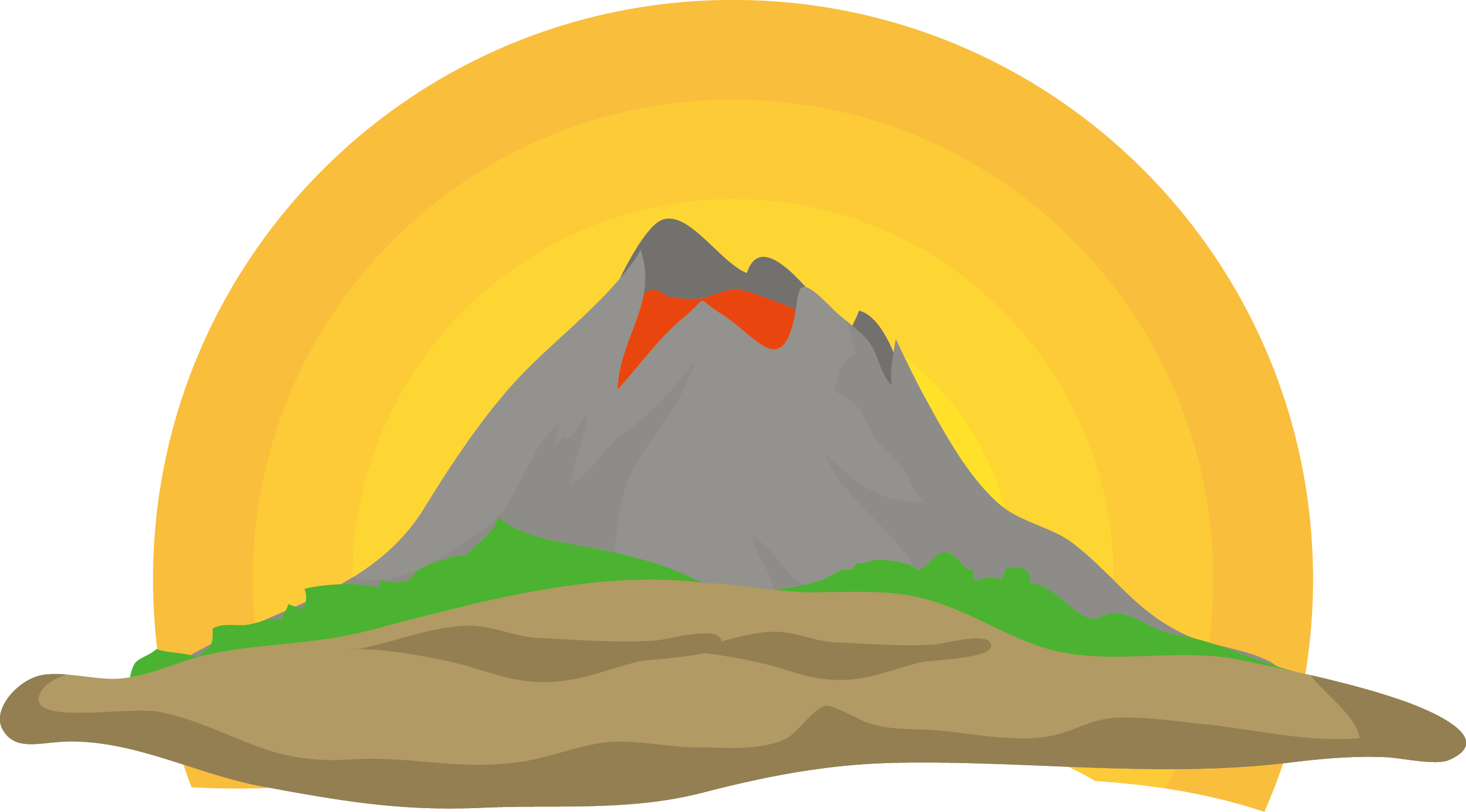 Clipart mountains volcano, Clipart mountains volcano.