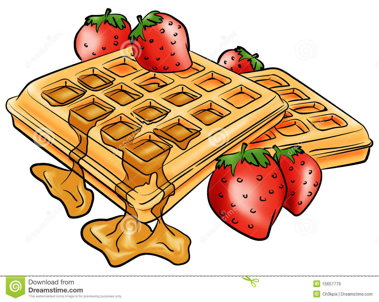 Waffle Breakfast Clipart.