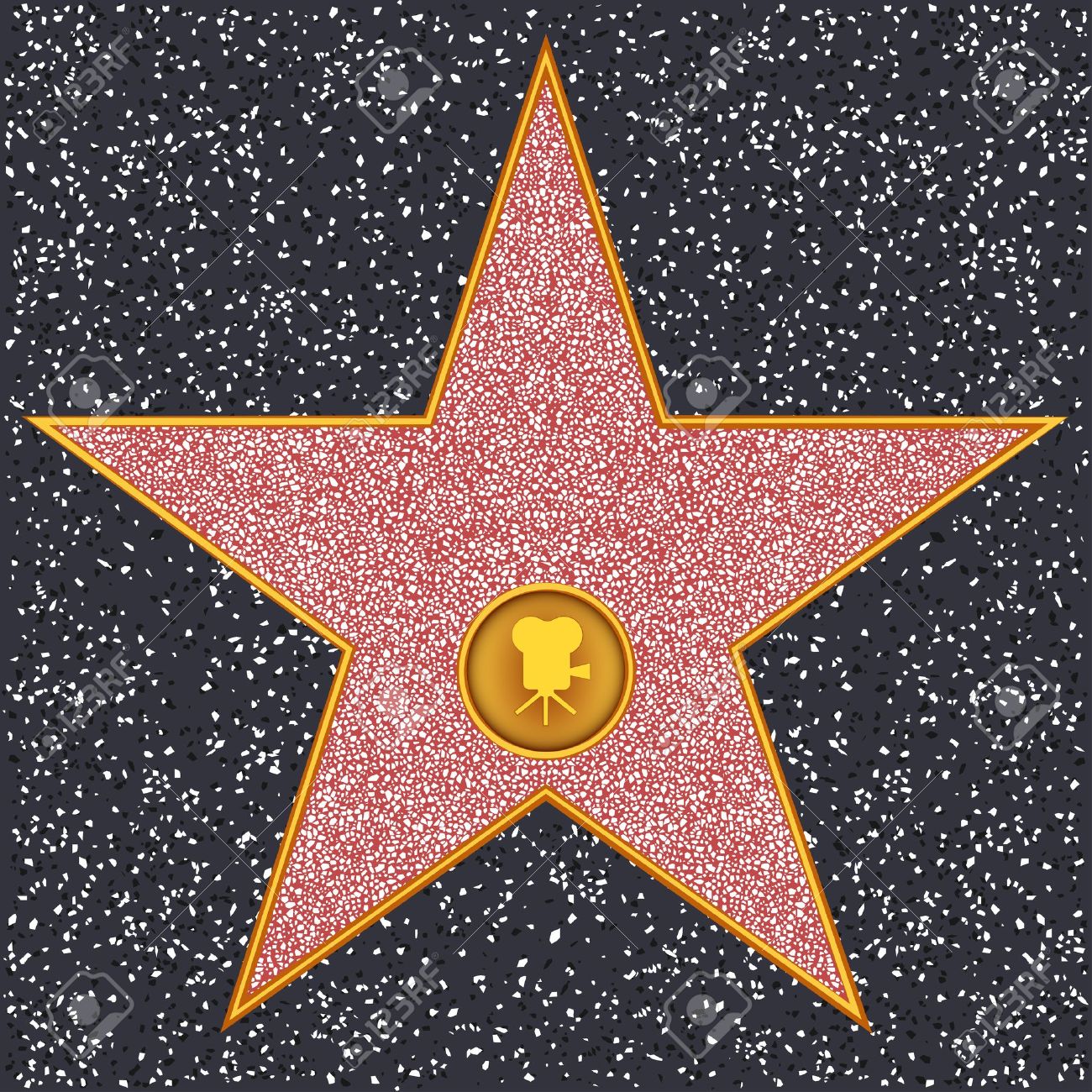 Hollywood Walk Of Fame Star Clipart.