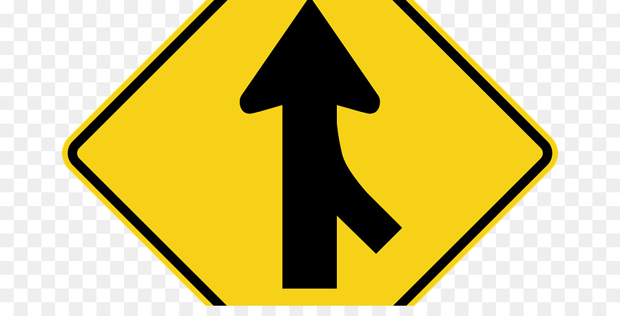 Merge Traffic sign Warning sign Lane.