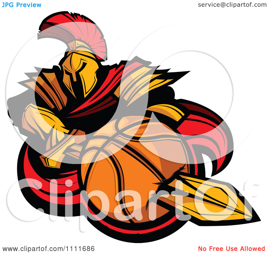 Clipart Spartan Warrior Mascot.