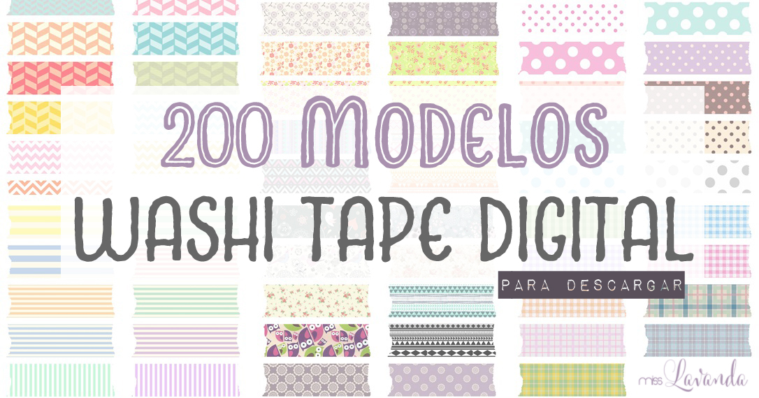 200 kinds of Washi Tape Digital (Free Download) by.