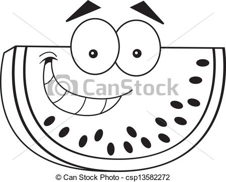 Vectors Illustration of Cartoon watermelon.