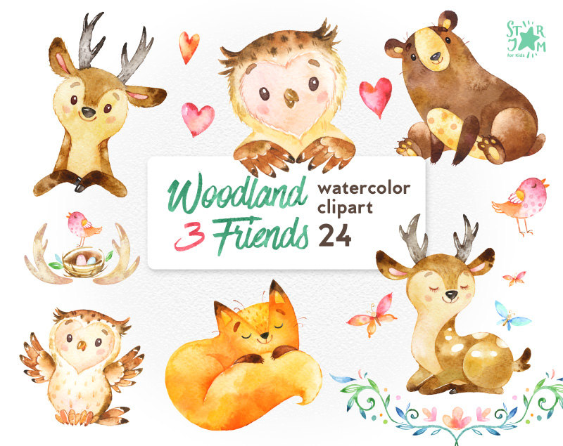 2402 Woodland free clipart.