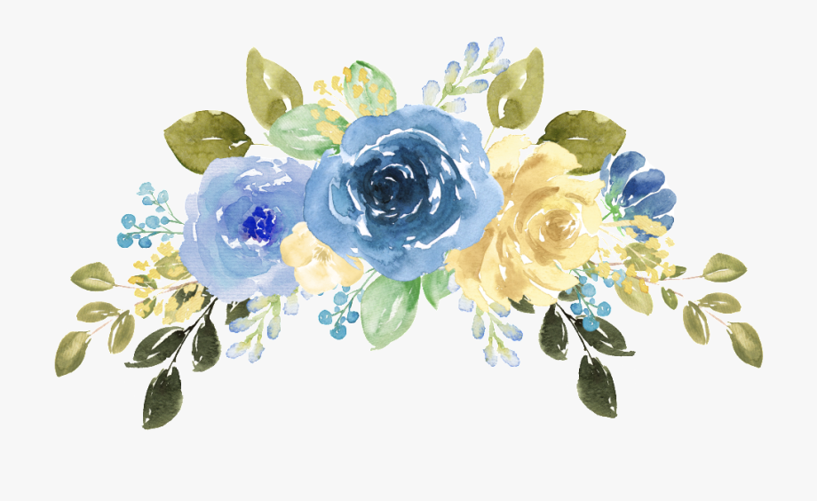 Blue Watercolor Flowers Png , Transparent Cartoon, Free.