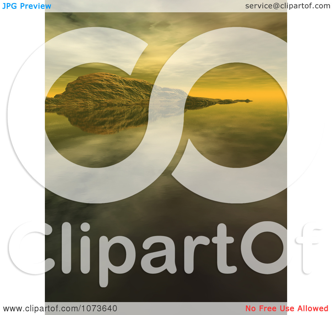 Clipart 3d Tranquil Scenic Waterscape Landscape 2.