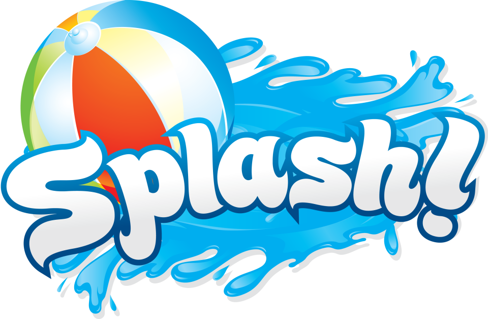 Splash water slide clipart.