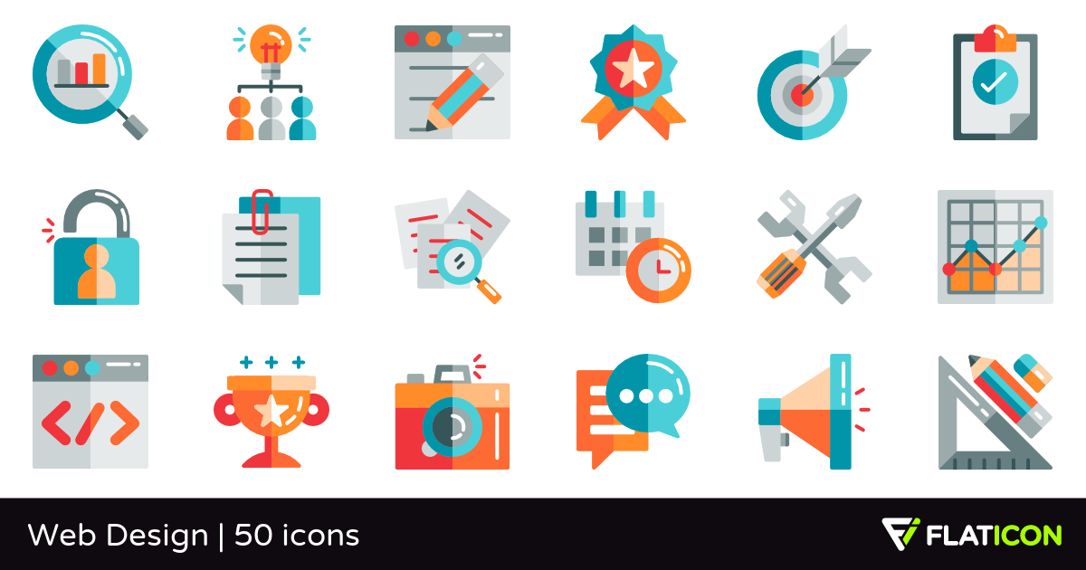 Web Design 50 free icons (SVG, EPS, PSD, PNG files).