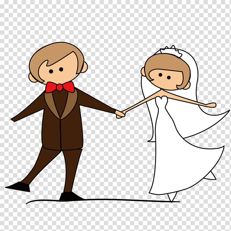 Wedded couple dancing illustration, Wedding invitation.