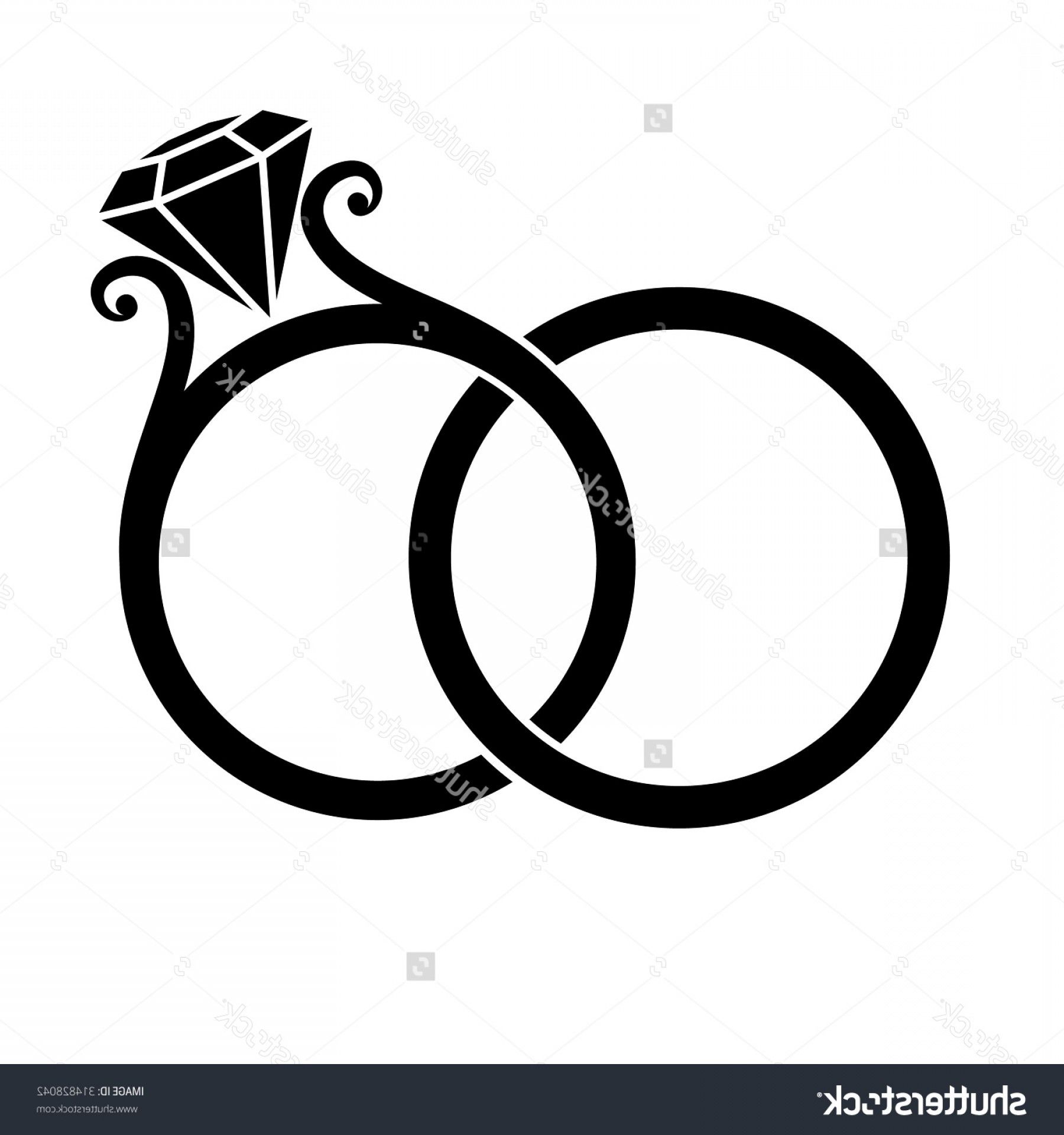 Wedding Clip Art Vector Graphics: Bride And Groom Silhouette.