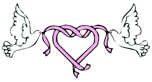 Double Hearts Wedding Clipart.