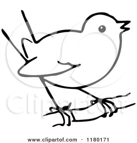 Clipart Bird Black And White.