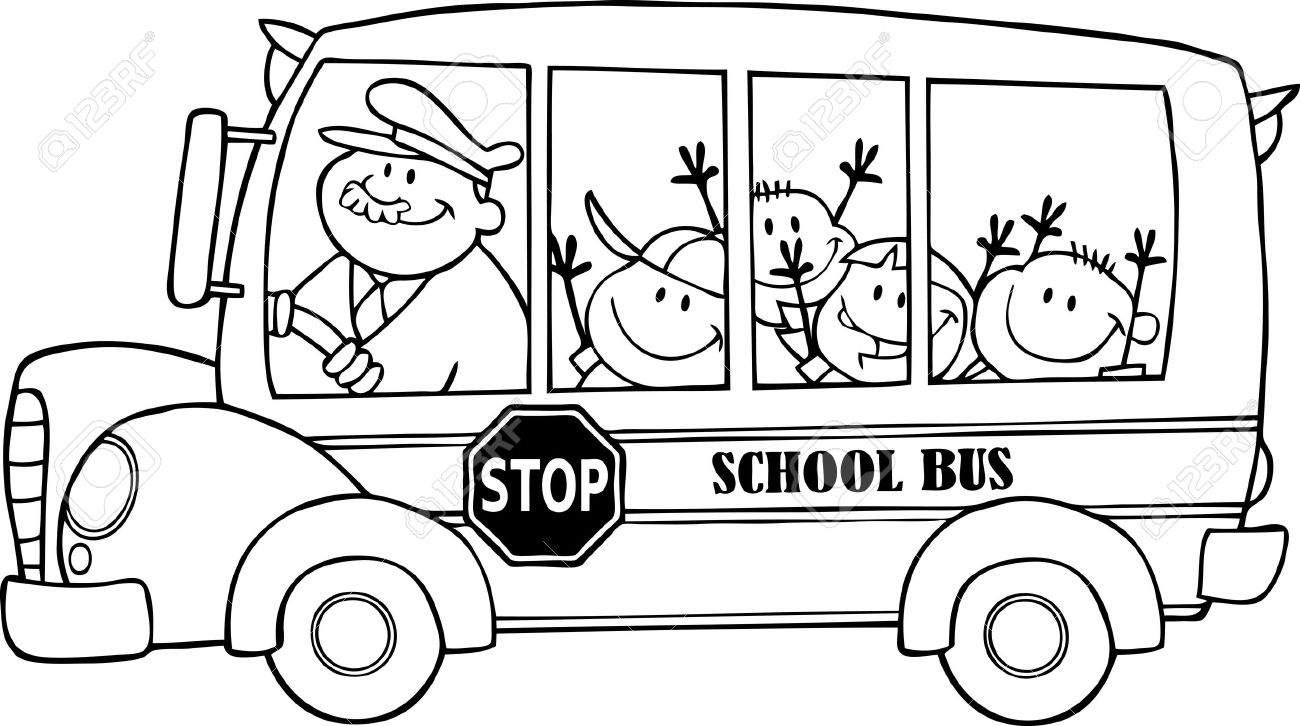 School bus black and white school bus clipart black and.