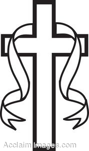 Black And White Cross Clipart.