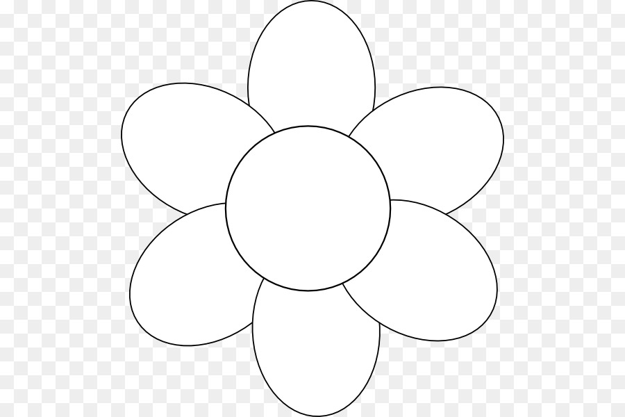 Black And White Flower clipart.