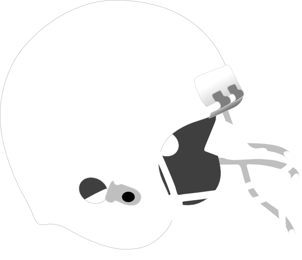 Free White Football Helmet Clipart.