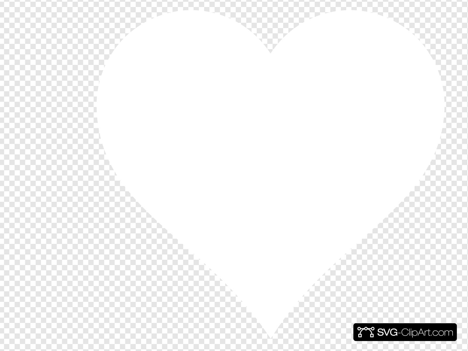 White Heart Clip art, Icon and SVG.