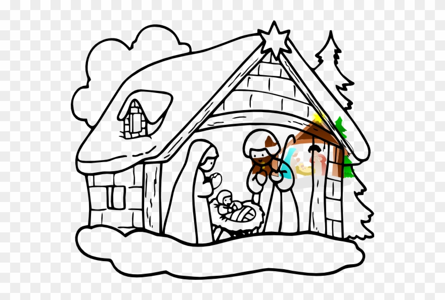 Manger House Clip Art.