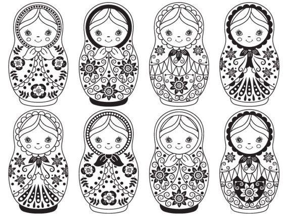 Matryoshka Clipart.