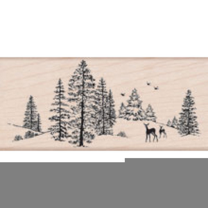 Christmas Scene Stamp.