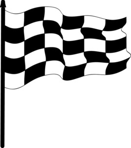 Checkered Flag Clipart Image.