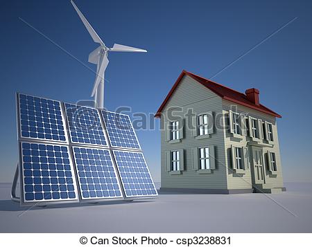 Clipart of Alternative energy.