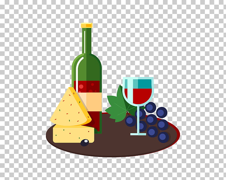 Red Wine Cheese Illustration, Wine cheese flat Illustrations.