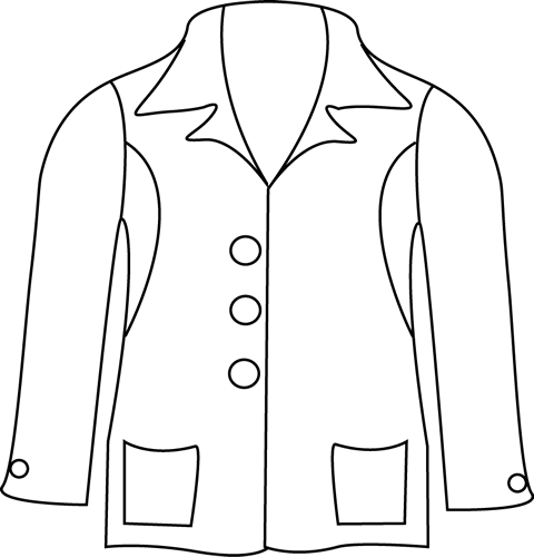 Winter coat clipart black and white jacket clip art black sIDP5z.