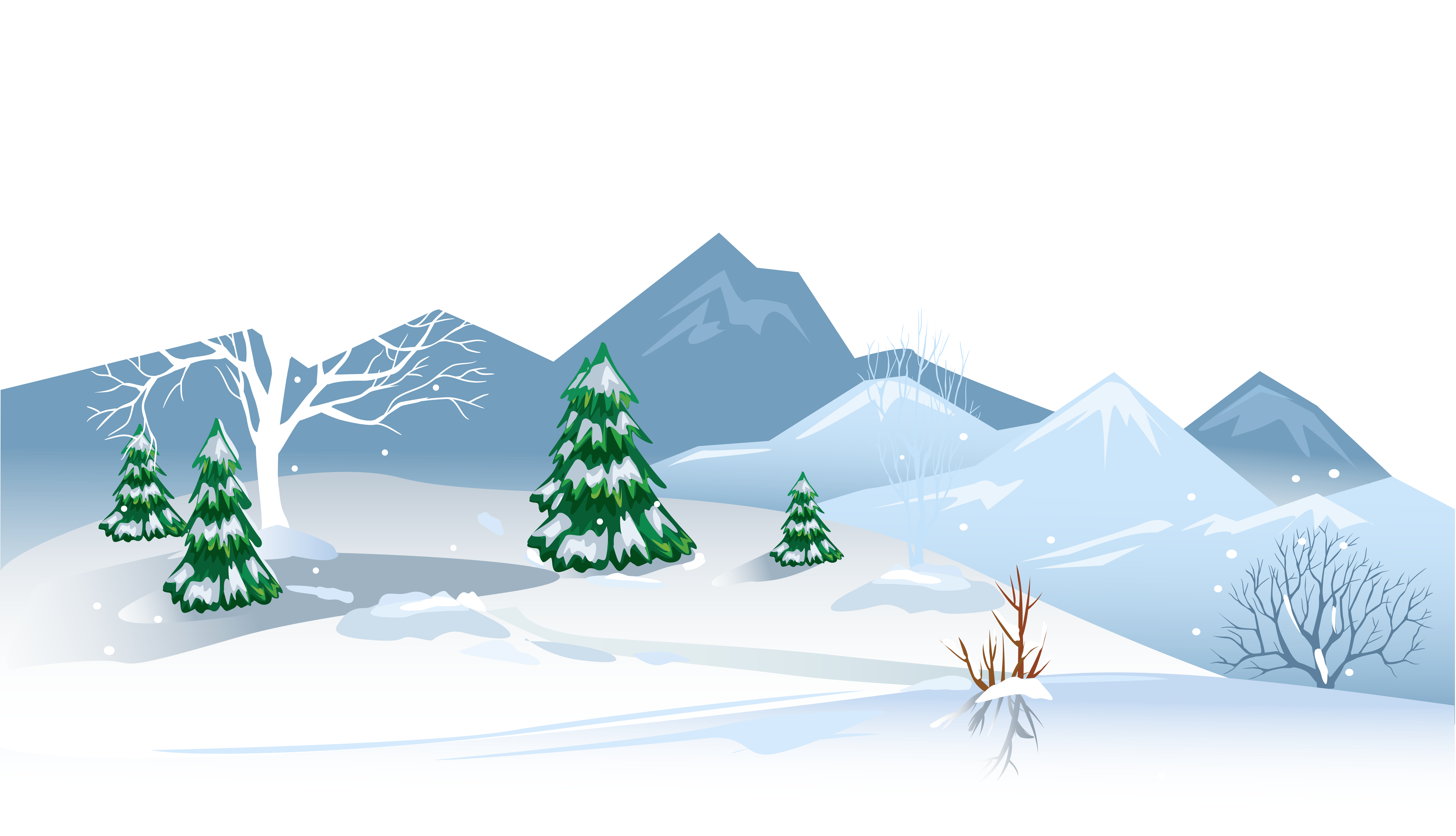 Winter Ground with Snow PNG Clipart Image.