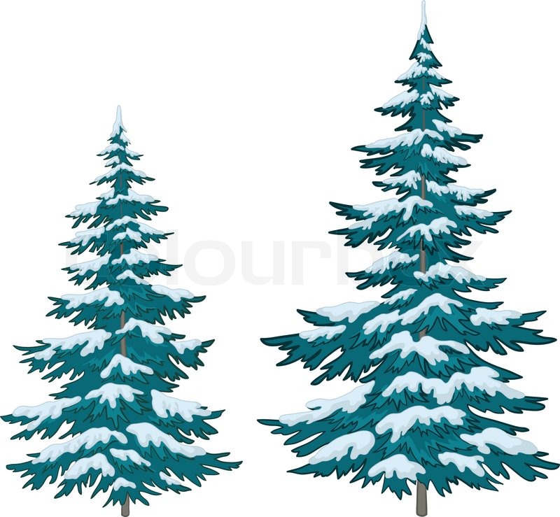 Showing post & media for Cartoon evergreen trees with snow.