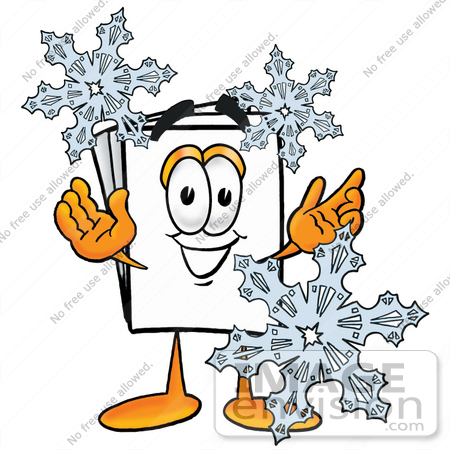 Clip Art Graphic of a White Copy and Print Paper Cartoon Character.