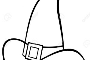 Witch hat clipart black and white 1 » Clipart Station.