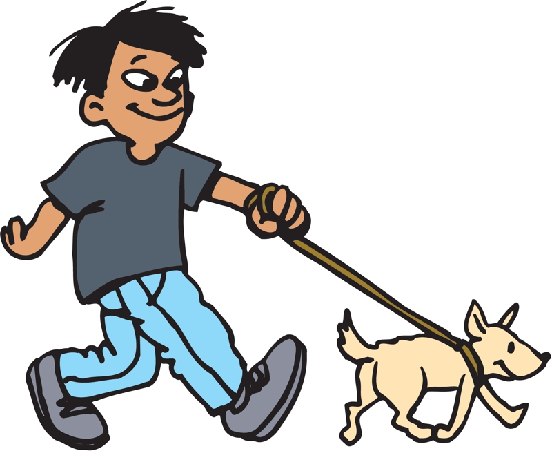 Download boy walking dog clipart Dog walking Clip art.