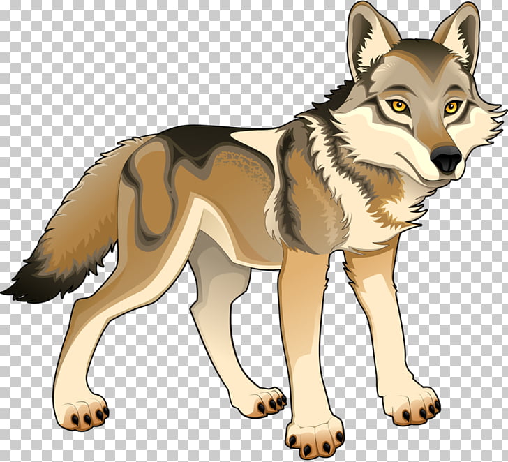 Gray wolf Cartoon Stock illustration Illustration, Prairie.