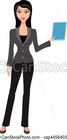 business woman, girl with tablet.