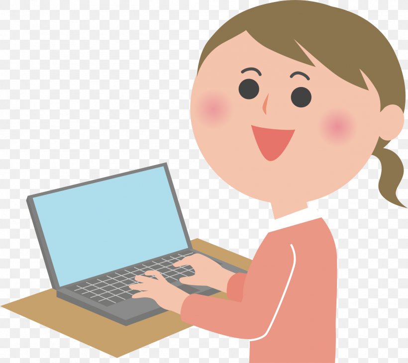 Laptop Personal Computer Woman Clip Art, PNG, 2388x2128px.